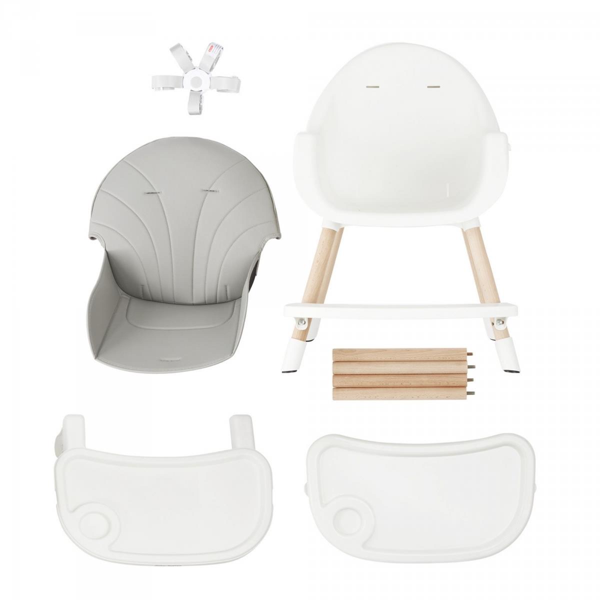 Silla de comer AMELIA 3en1 Moby-System, gris