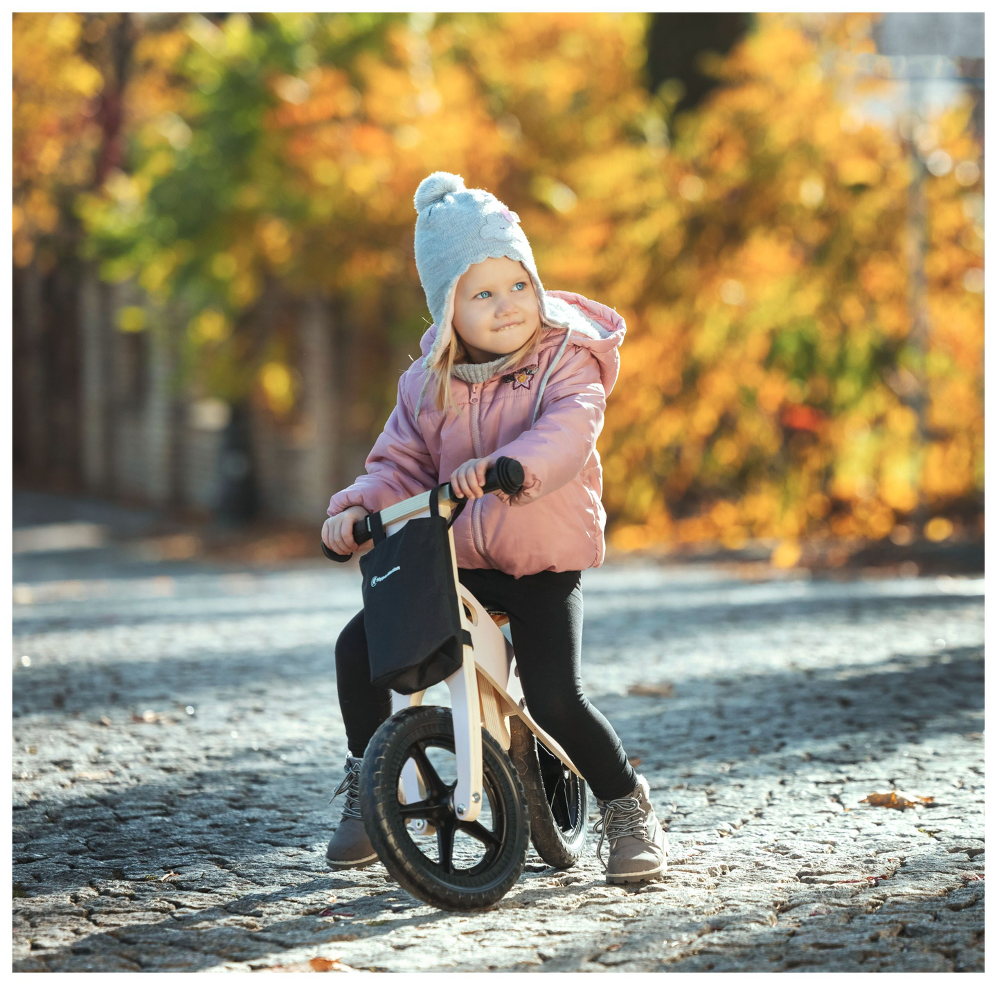 Bicicleta sin pedales de madera HyperMotion LEXI - ruedas de espuma, súper ligera - rosa
