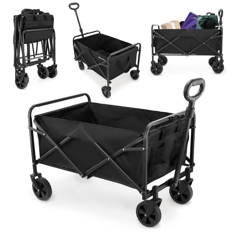 Silla de ruedas de playa plegable HyperMotion - negra, 80 kg