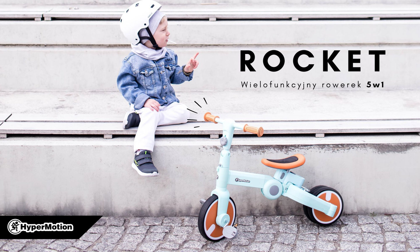 Tobi ROCKET - Triciclo para niños, bicicleta de equilibrio, correpasillos - empujador - 5 en 1 de HyperMotion