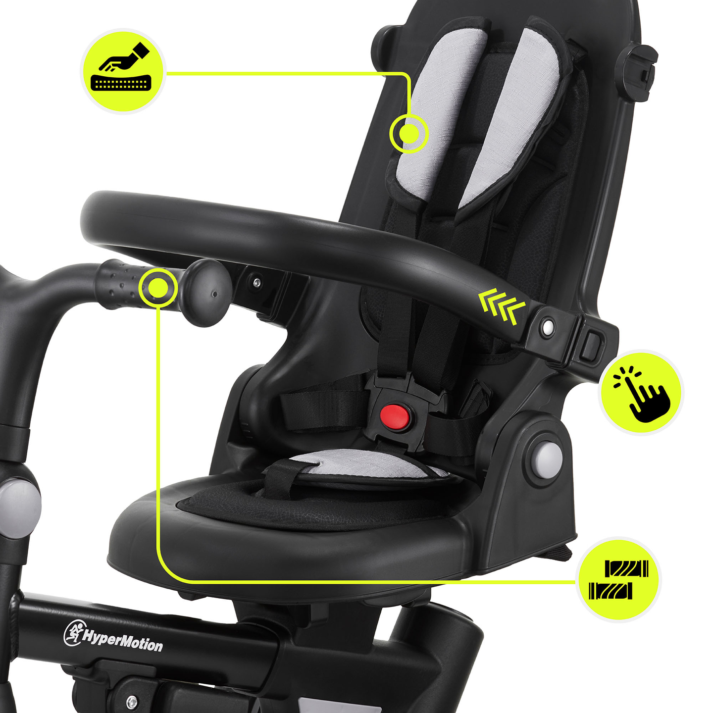 8en1 triciclo multifuncional TOBI FOREST - gris
