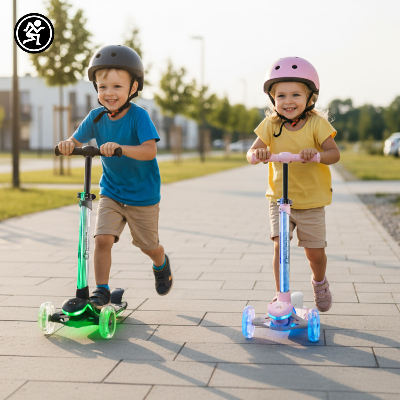 Patinete eléctrico HyperMotion BECKY - Iluminación LED RGB, negro