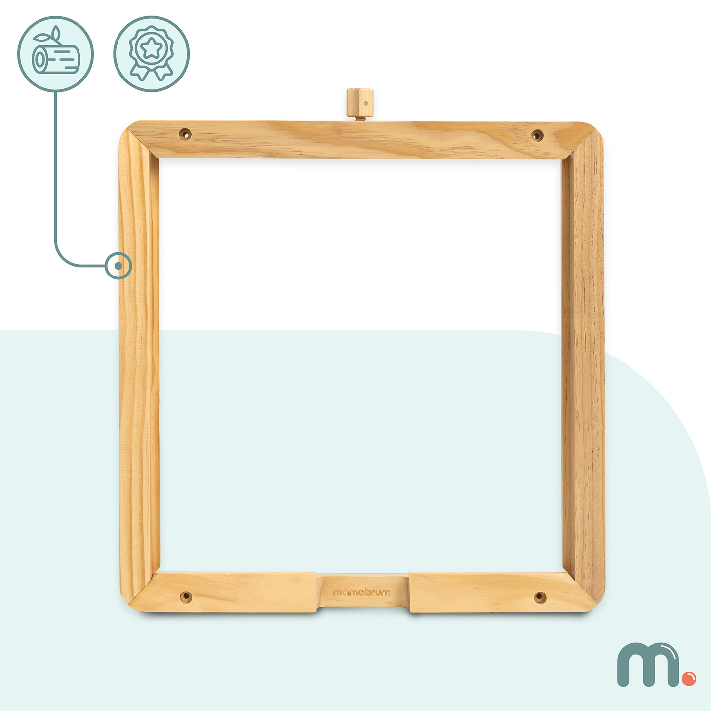 Marco de pared de madera - para montar los paneles educativos Mamabrum