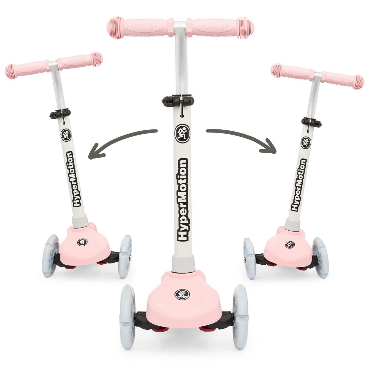 TRINGO scooter de tres ruedas, 3-8 años - rosa + ruedas LED brillantes