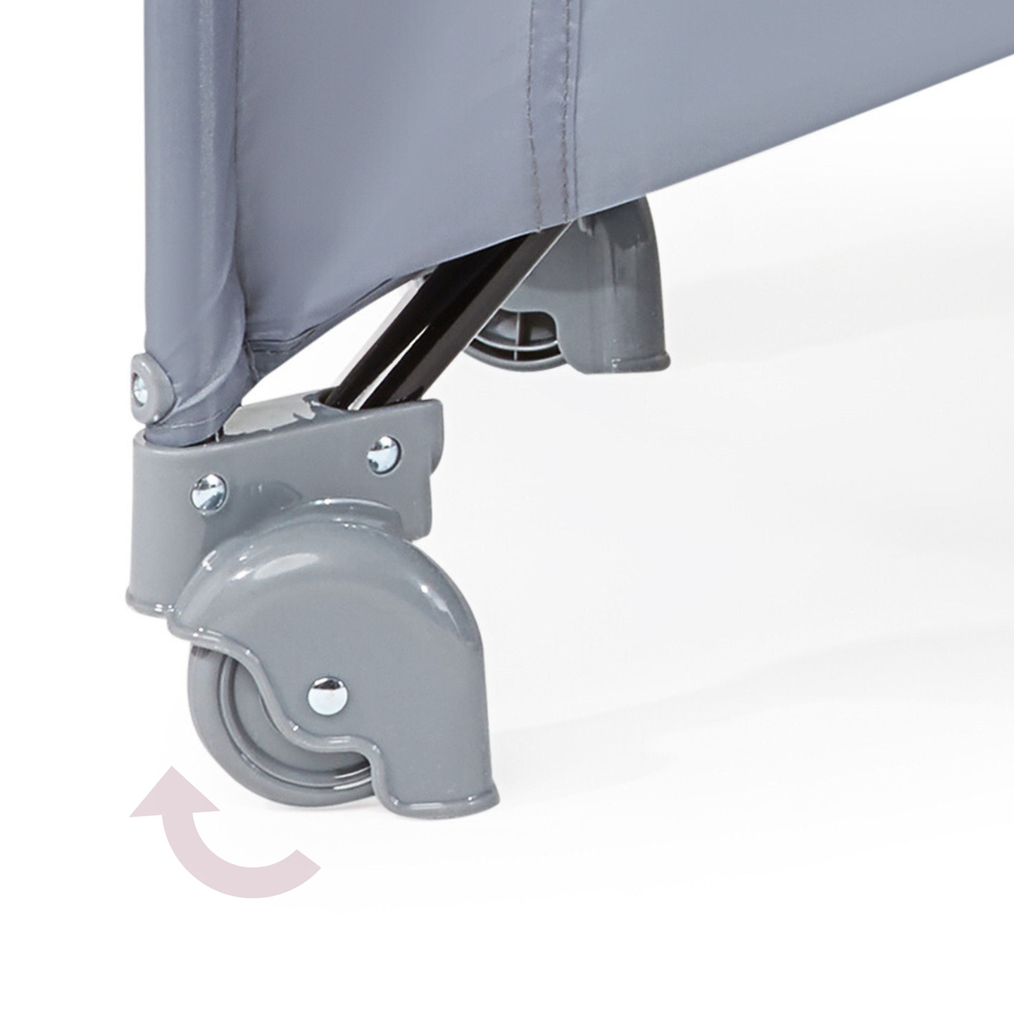 Cuna de viaje / parque infantil 2 niveles con cambiador, techo y colchón Happy Traveler BASIC PLUS - gris