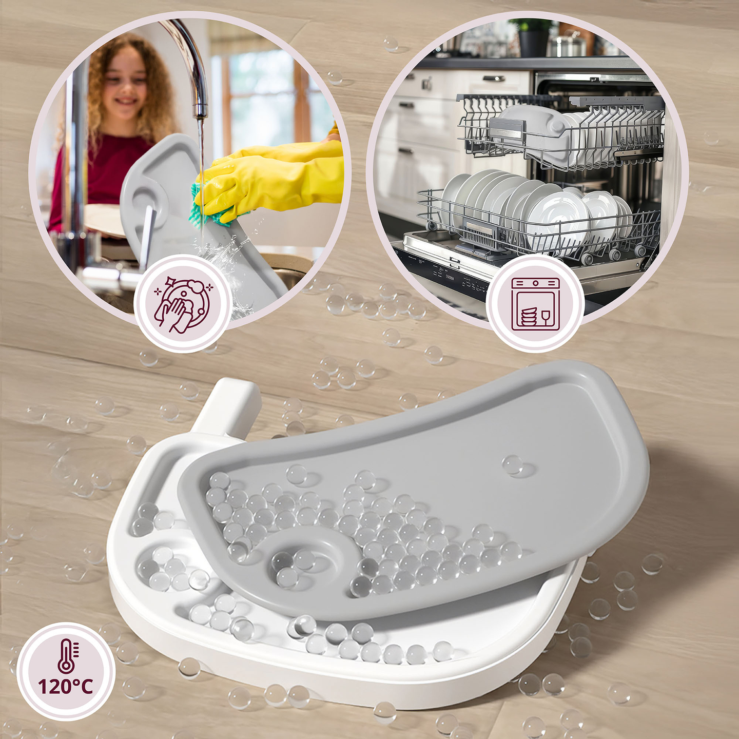 Moby-System Magnolia Trona 2 en 1 ajustable - gris