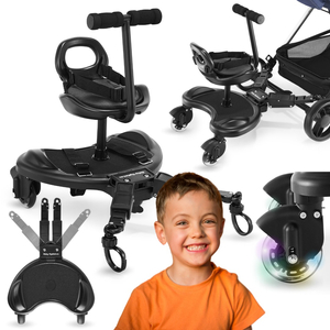 MR BUGGY Extensión de Cochecito con Asiento - Ruedas LED
