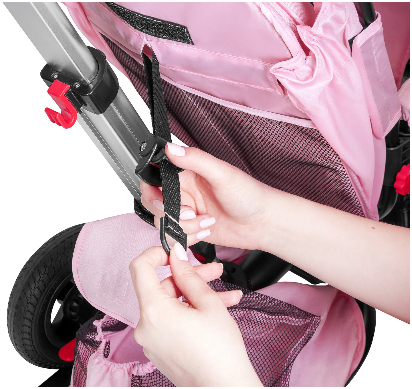 Tobi Velar triciclo + funda impermeable - rosa