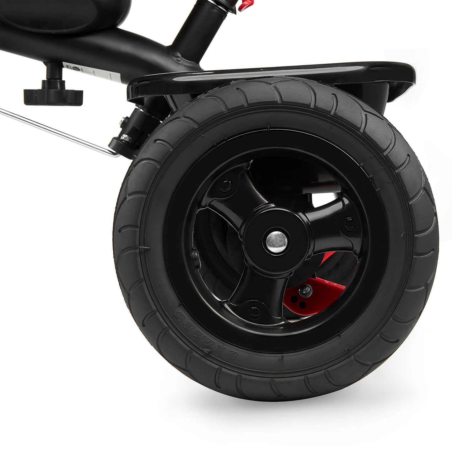 Triciclo para niños de 1 a 4 años - TOBI FREY - color gris - giratorio - ruedas hinchables + empujador