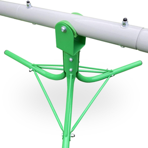 Columpio de jardín 2 en 1, barra de equilibrio para 2 personas con función de carrusel de 360 grados