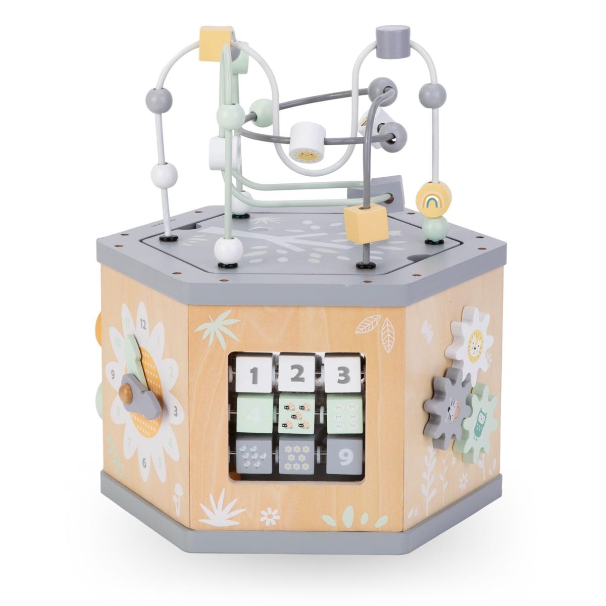 Cubo educativo interactivo de madera 7 en 1 - bucle motor