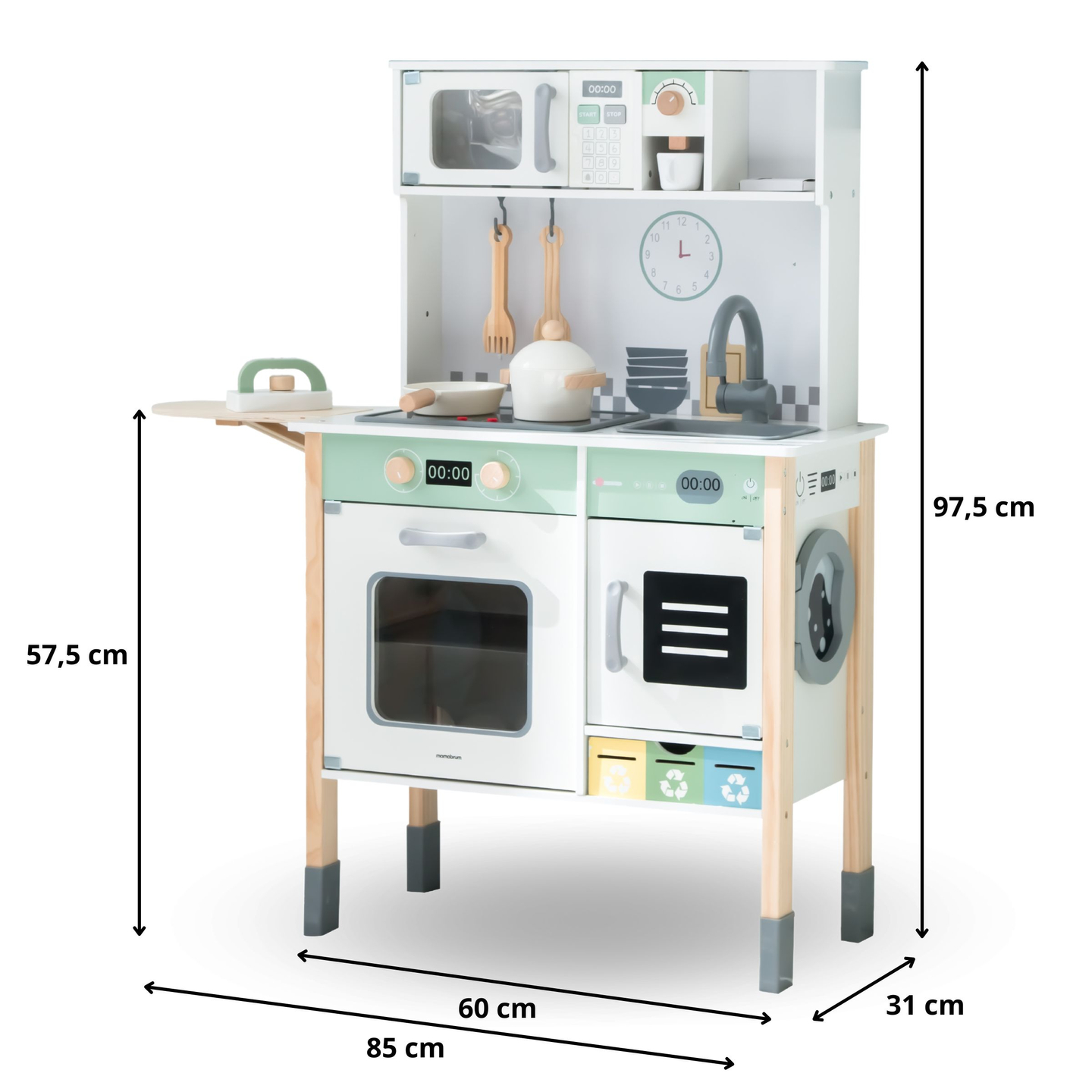 Cocina interactiva con lavadora, lavavajillas y pizarra