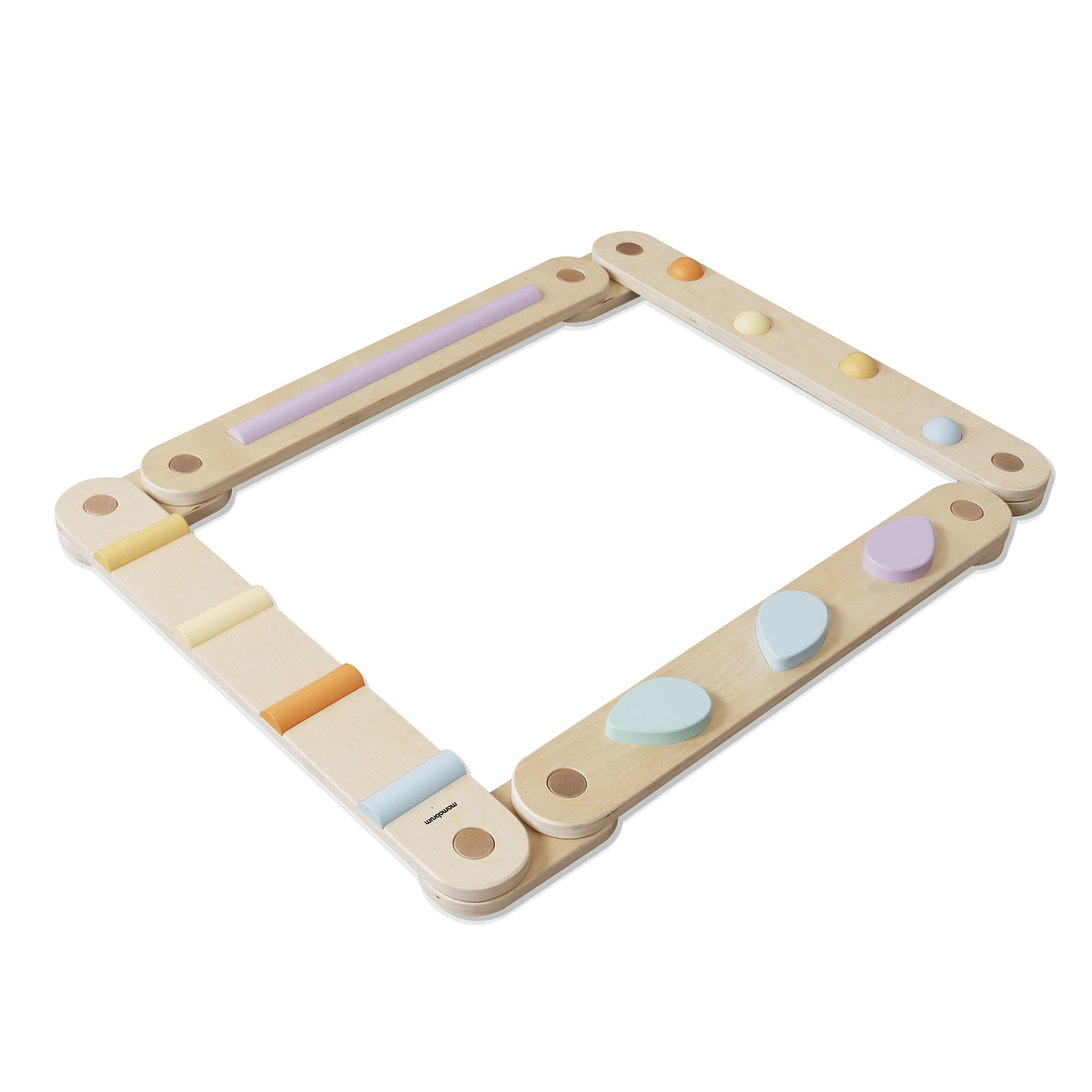 Gran recorrido sensorial de madera - pista de equilibrio - 9 elementos