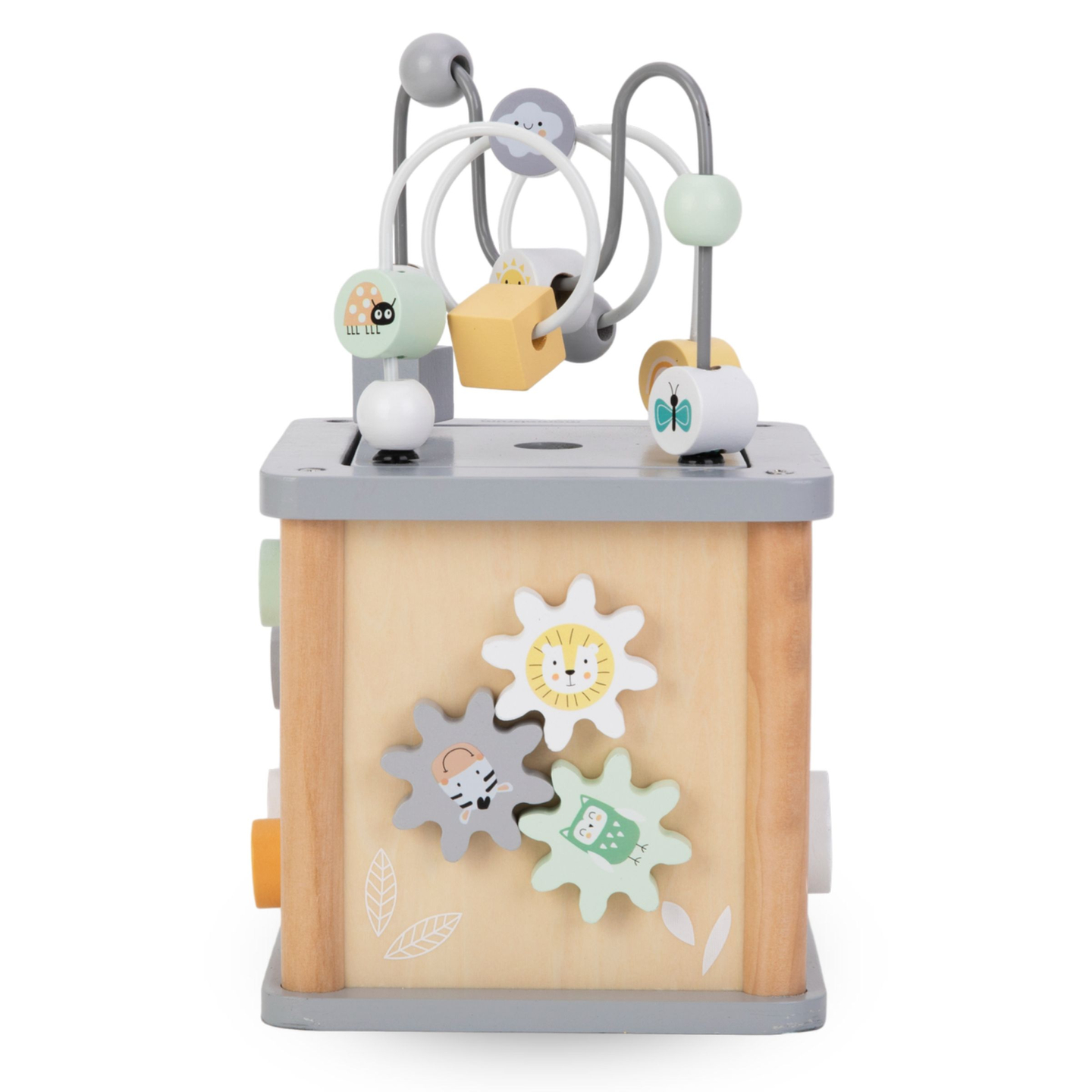 Cubo educativo Montessori de madera - bucle motor