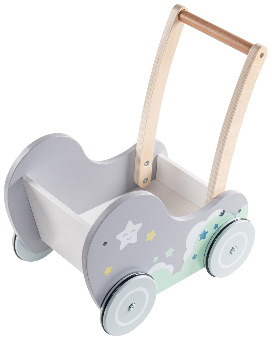 Dobranocka - cochecito de madera, andador con empuje