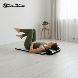 Esterilla de acupresión con almohada y funda - 72 cm HyperMotion blanco y negro