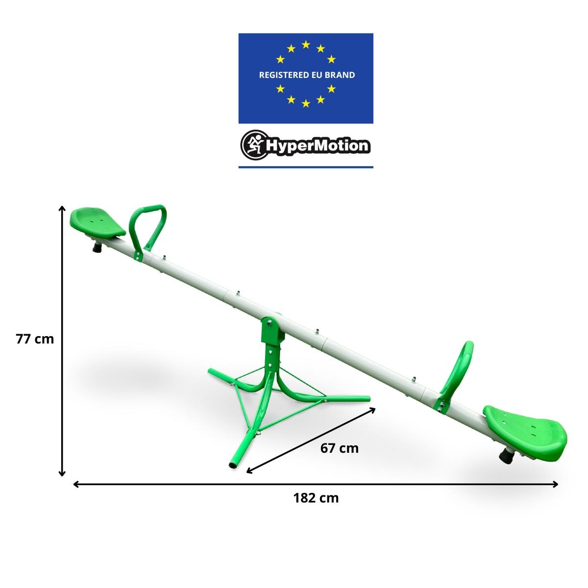 Columpio de jardín 2 en 1, barra de equilibrio para 2 personas con función de carrusel de 360 grados