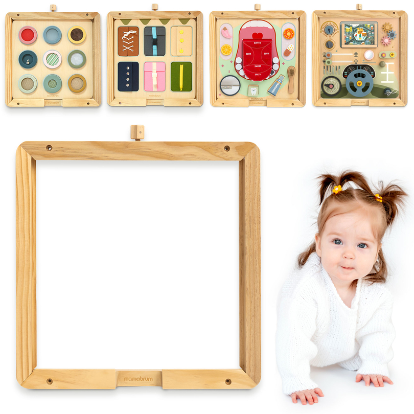Marco de pared de madera - para montar los paneles educativos Mamabrum