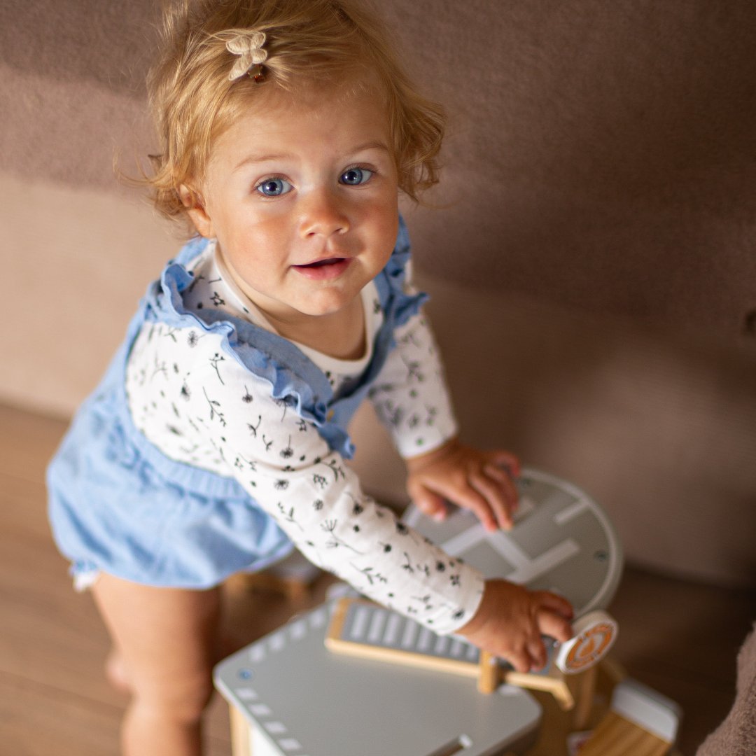 Parque de bomberos de madera con accesorios, parque de bomberos